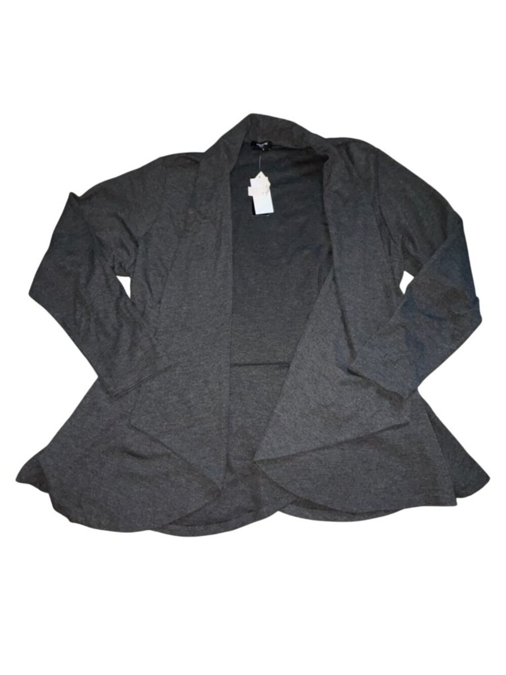 Premise Woman Open Front Knit Cardigan-Gray-Sizw 2X-NWT
